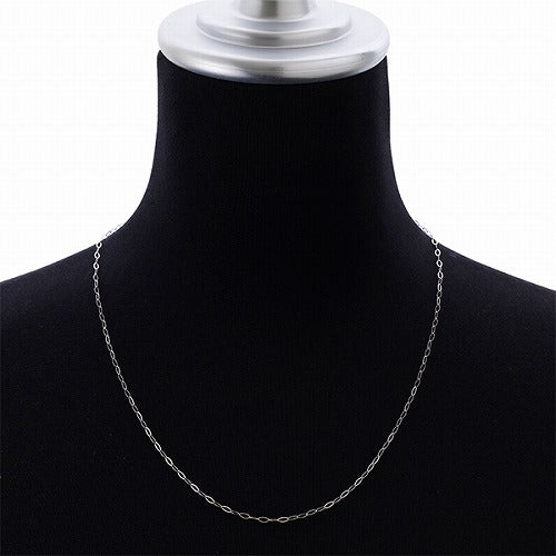 純プラチナ PT999 フラットオーバル ネックレス 約2.0g 50cm