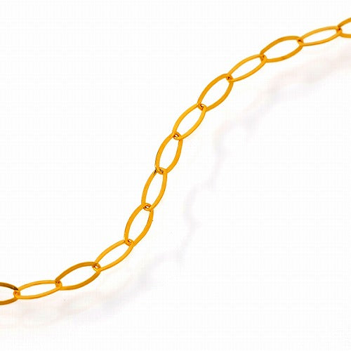 純金 K24 フラットオーバル ネックレス 約1.8g 50cm