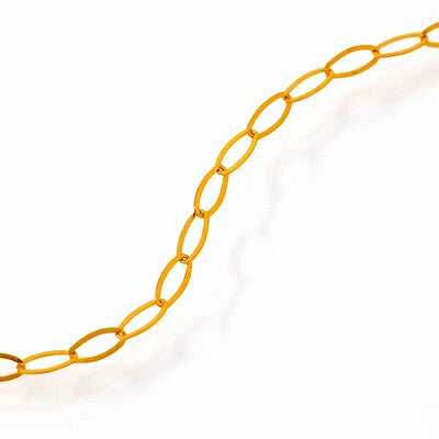 純金 K24 フラットオーバル ネックレス 約1.8g 50cm