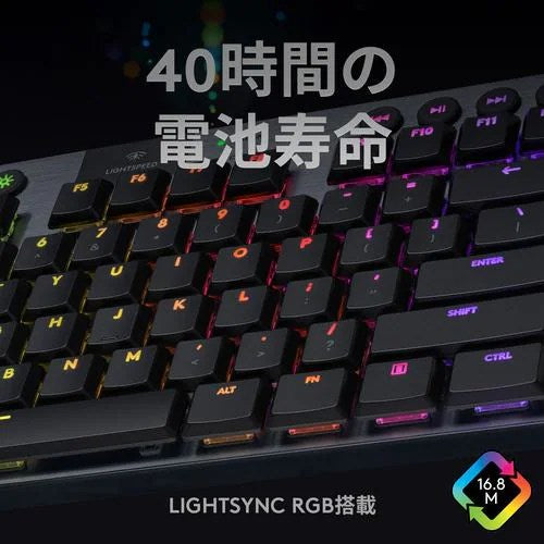 Logicool G ロジクールG テンキーレス ワイヤレスゲーミングキーボード G913-TKL-CKBK 青軸