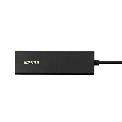 Giga対応 Type-A USB 3.2（Gen 1）用 LANアダプター USB Type-A×3ポート付き ブラック バッファロー LUD-U3-AU101BK