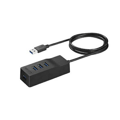 USB 3.2（Gen 1）/3.1（Gen 1）/3.0 Type-Aセルフパワーハブ 上挿し 4ポートタイプ ブラック バッファロー BSH4A110U3BK