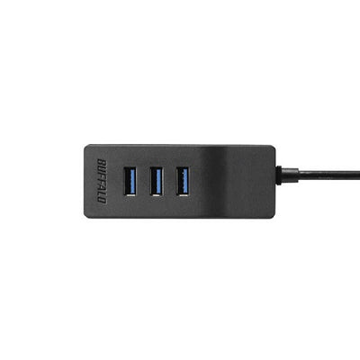 USB 3.2（Gen 1）/3.1（Gen 1）/3.0 Type-Aセルフパワーハブ 上挿し 4ポートタイプ ブラック バッファロー BSH4A110U3BK