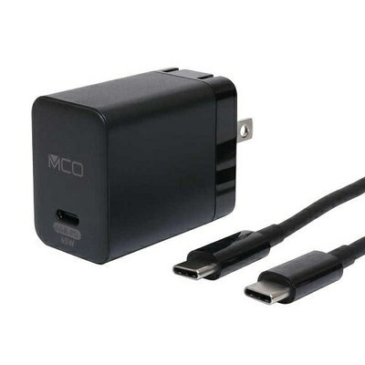 USB PD対応 GaN USB-ACアダプタ 65W Type-Cケーブル付 ナカバヤシ IPA-CS03/BK