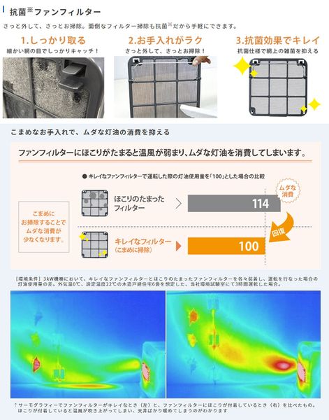 石油ファンヒーター 木造19畳 コンクリート25畳まで クールホワイト ダイニチ FW-7222SDX-W