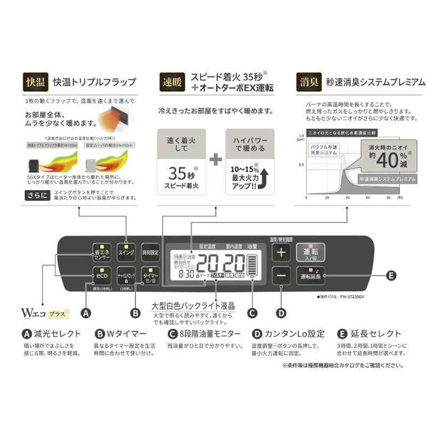 石油ファンヒーター 木造10畳 コンクリート13畳まで ダイニチ FW-3723SGX-K