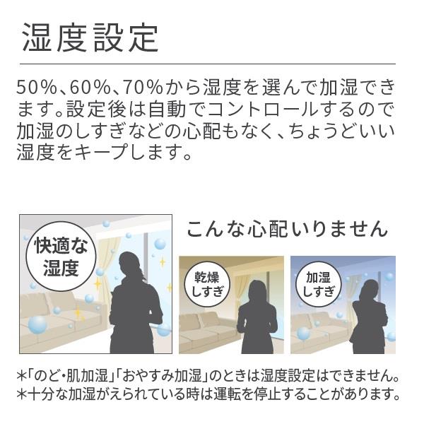 ハイブリッド式加湿器 木造30畳まで プレハブ洋室50畳まで ホワイト ダイニチ HD-PN185-W