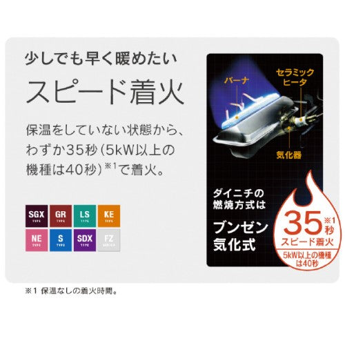 石油ファンヒーター 木造7畳/コンクリート9畳まで 暖房器具 チャコールブラック ダイニチ FW-2524NE-K