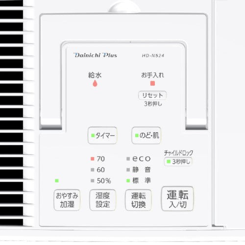 ハイブリッド式加湿器 木造8.5畳/プレハブ洋室14畳まで ホワイト ダイニチ HD-N524-W