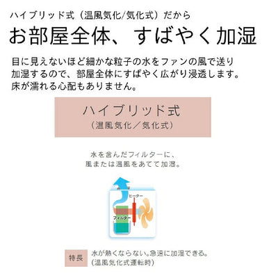 Dainichi ダイニチ ハイブリッド式加湿器 HD-RXT525-W 9畳 ホワイト