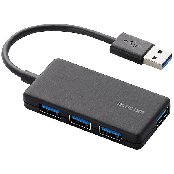 4ポートUSB3.0ハブ スティックタイプ ブラック エレコム U3H-A416B