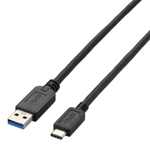 エレコム USBケーブル Type C ( USB A to USB C ) 15W 0.5m USB3.1準拠 最大10Gbps ブラック USB3-AC05BK