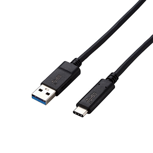 エレコム USB3.1ケーブル/Gen2/A-Cタイプ/認証品/3A出力/1.0m/ブラック USB3-AC10NBK