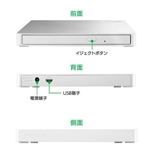 スマートフォン用CDレコーダー CDレコSE ホワイト CD取り込み パソコン不要 ケーブル接続で取り込み アイ･オー･データ機器 CD-SEW
