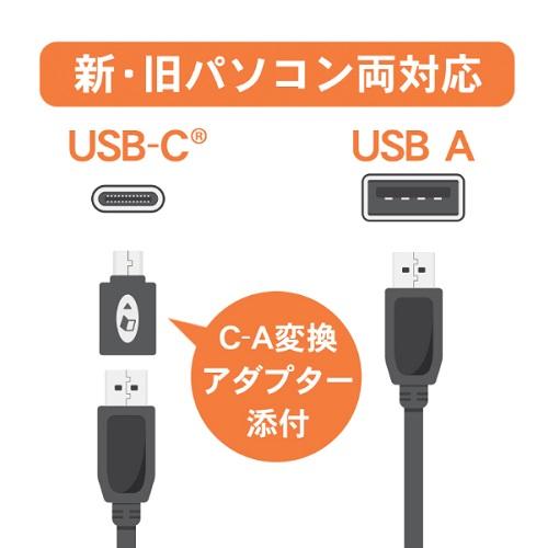 USB Type-C コネクター対応 保存ソフト付きポータブルDVDドライブ アイ・オー・データ DVRP-UC8SW/H