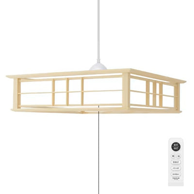 LEDペンダントライト 和風プルリモペンダント 単色調光タイプ 8畳 昼光色 リモコン付属 TAKIZUMI RVR80158