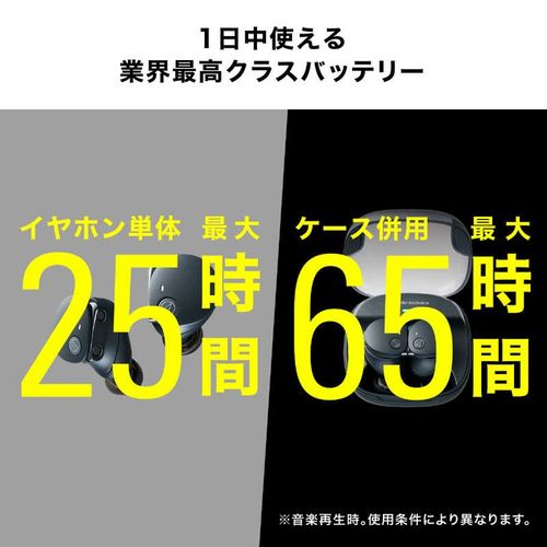 完全ワイヤレスイヤホン ブラック [ワイヤレス(左右分離) /ノイズキャンセリング対応 /Bluetooth対応] オーディオテクニカ ATH-CKS50TW2 BK