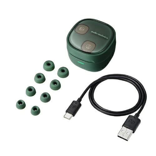 ワイヤレスイヤホン ノイズキャンセリング オーディオテクニカ ATH-SQ1TW2NC GR Bluetooth 防水