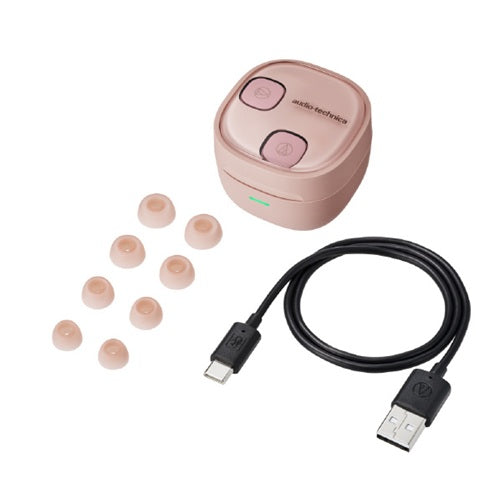 ワイヤレスイヤホン ノイズキャンセリング オーディオテクニカ ATH-SQ1TW2NC PK Bluetooth 防水