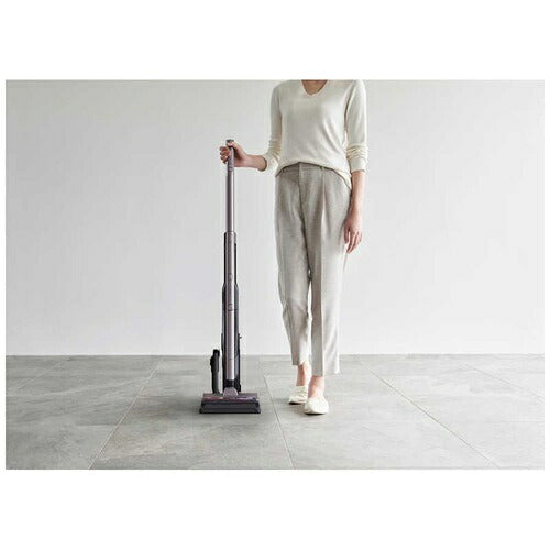 掃除機 コードレス サイクロン 自走式 2in1 置くだけで充電 2way ブラウンメタリック アイリスオーヤマ SCD-160P-T