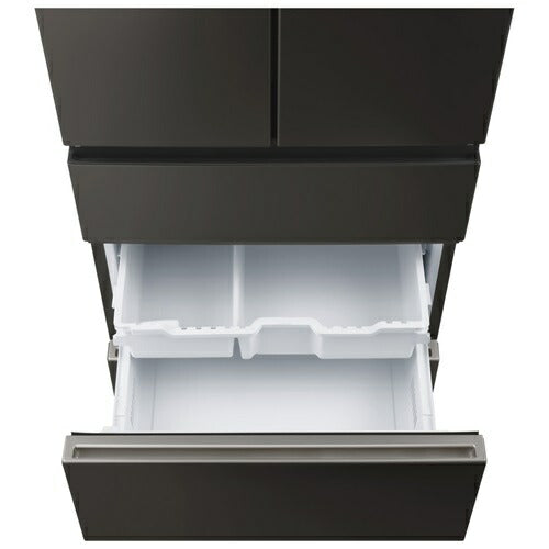 冷蔵庫 428L アイリスオーヤマ 大凍量Lite IRSN-FX43A-H ノーブルグレー 5段冷凍室 フレンチドア 両開き 奥行薄型 62.8cm