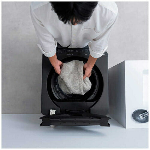 全自動電気洗濯機 OSH fit（オッシュ フィット） 標準洗濯/脱水容量5.0kg ブラック アイリスオーヤマ ITW-50B01-B