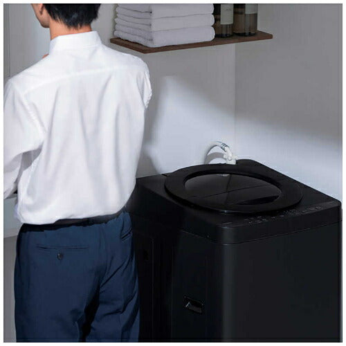 全自動電気洗濯機 OSH fit（オッシュ フィット） 標準洗濯/脱水容量5.0kg ブラック アイリスオーヤマ ITW-50B01-B