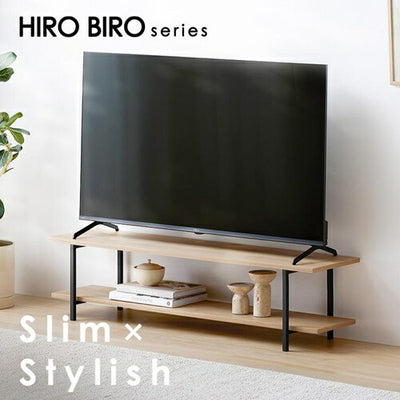 アイリスオーヤマ テレビ台 幅120cm AVボード ナチュラル/ブラック HAB-1200 ローボード オープンテレビ台 TV台 収納 40インチ 50インチ対応