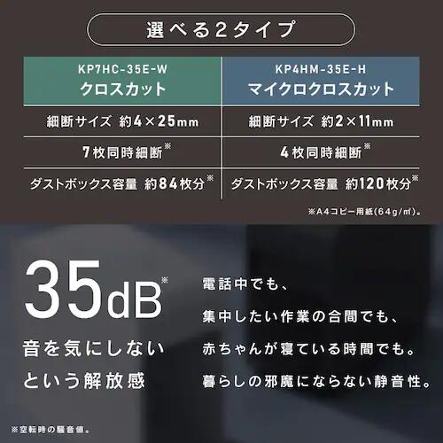 アイリスオーヤマ パーソナルシュレッダー SHIZCUT シズカット ホワイト KP7HC-35E-W 静音 クロスカット 7枚同時細断 除電 事務用品 家庭用
