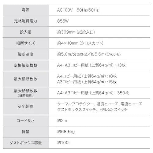 IRIS OHYAMA アイリスオーヤマ オートフィードシュレッダー AF350C-A3 ホワイト A3 100L