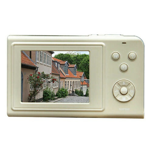 デジカメ デジタルカメラ オートフォーカス搭載 MOVIO ナガオカ MAF500BE ベージュ デジタルズーム 4倍 接写 軽量 92g