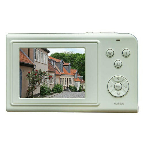 デジカメ デジタルカメラ オートフォーカス搭載 MOVIO ナガオカ MAF500MGN ミントグリーン デジタルズーム 4倍 接写 軽量 92g