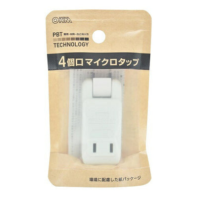 4個口マイクロタップ オーム電機 HS-A4PBT-24W