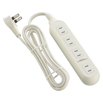 4個口タップ 1.5m Lプラグ オーム電機 HS-T415W22