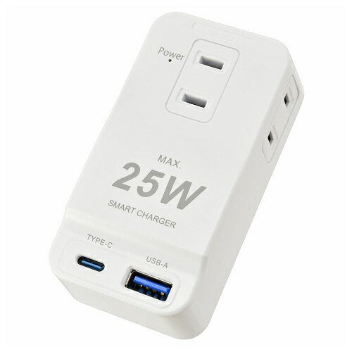 発煙ガードUSB付タップ 3個口 オーム電機 HS-A3U1C1H-W