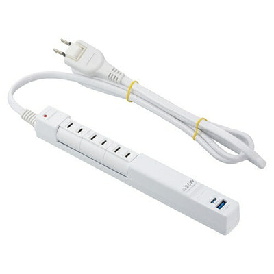 オーム電機 回転スリムタップ 雷ガード付 PD対応25W 3個口 1.5m HS-T3RU1C1KF-W