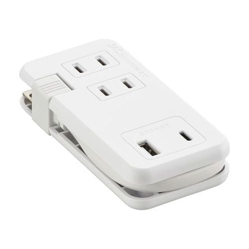 モバイルUSBタップ くるっと収納 15W オーム電機 HS-A3U1C115E-W