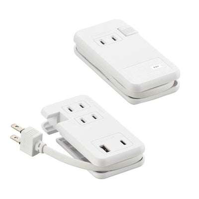 モバイルUSBタップ くるっと収納 15W オーム電機 HS-A3U1C115E-W