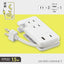 モバイルUSBタップ くるっと収納 15W オーム電機 HS-A3U1C115E-W