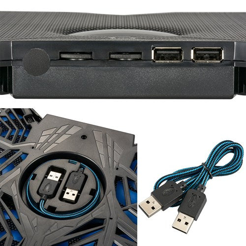 OHM オーム電機 ノートPCクーラー 4ファン 11.6～17インチ対応 PC-SC02-K