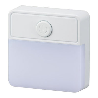 薄型LEDナイトライト スイッチ式 電球色 オーム電機 NIT-ALA6PSQ-WL