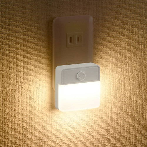 薄型LEDナイトライト スイッチ式 電球色 オーム電機 NIT-ALA6PSQ-WL