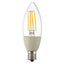 LEDフィラメントタイプシャンデリア球 E17 40形相当 電球色 オーム LDC4L-E17 C6