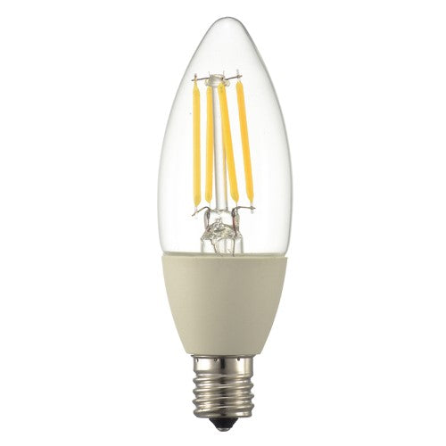 LEDフィラメントタイプシャンデリア球 E17 40形相当 電球色 オーム LDC4L-E17 C6
