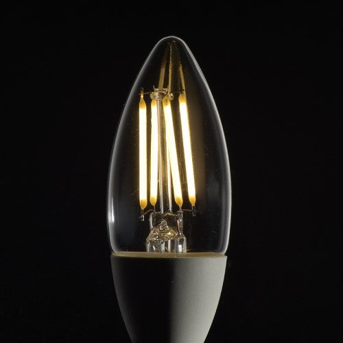 LEDフィラメントタイプシャンデリア球 E17 40形相当 電球色 オーム LDC4L-E17 C6