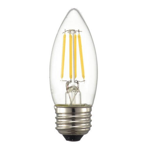 LEDフィラメントタイプシャンデリア球 E26 40形相当 電球色 オーム LDC4L C6