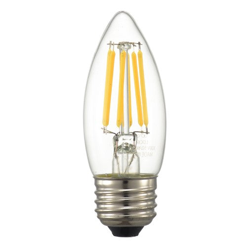 LEDフィラメントタイプシャンデリア球 E26 60形相当 電球色 オーム LDC6L C6