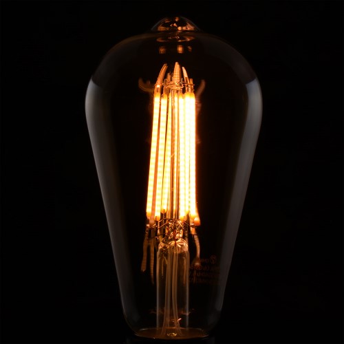 LEDフィラメントタイプレトロ球 E26 60形相当 キャンドル色 オーム LDF6L C6/GST64