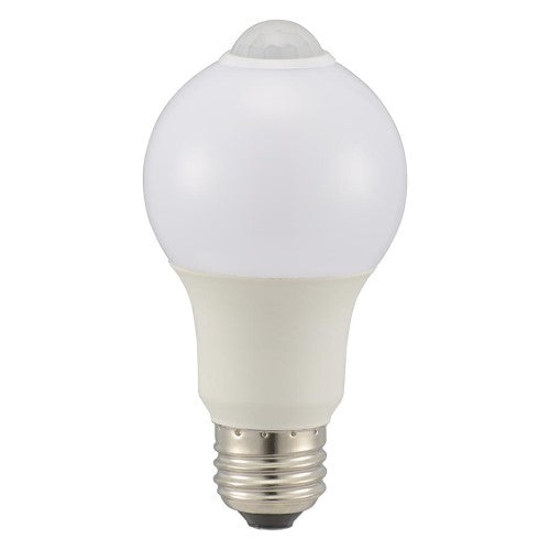 LED電球 E26 60形相当 人感明暗センサー付き 昼光色 オーム電機 LDA8D-G R52