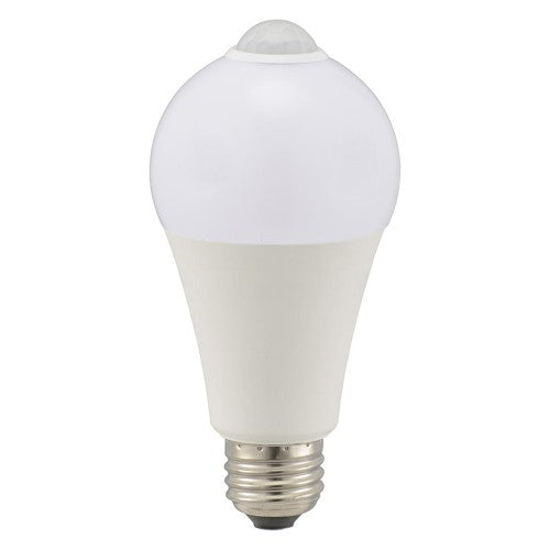 LED電球 E26 100形相当 人感明暗センサー付き 電球色 オーム電機 LDA12L-G R52